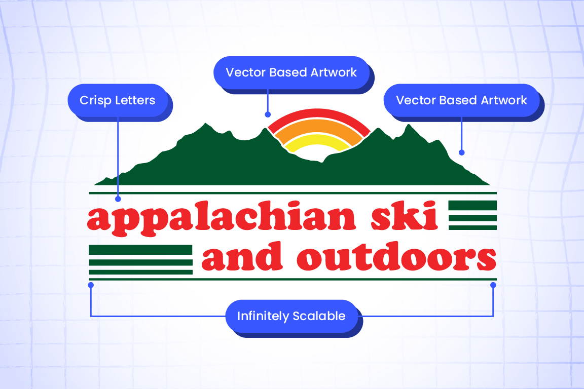 Pixel Perfect Appalachian Ski and Outdoor Logo