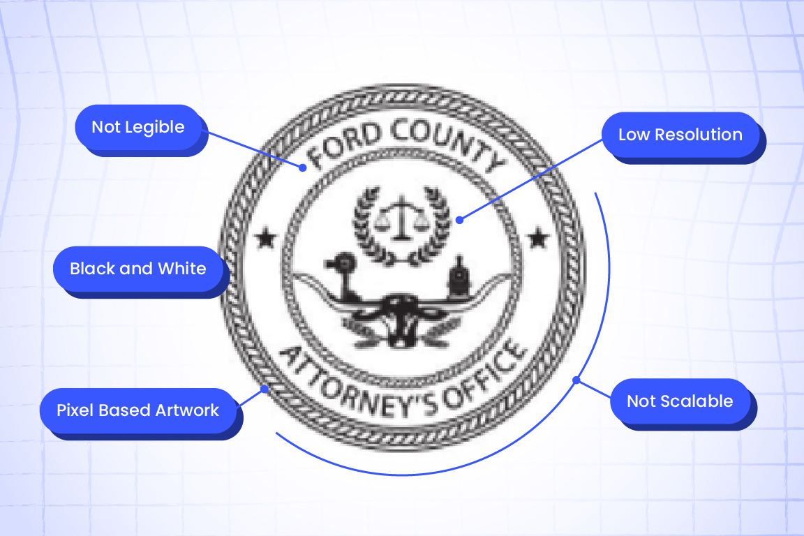 Pixelated Ford County Attorney's Office Logo